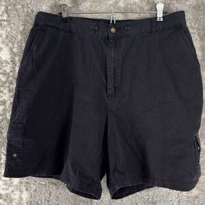 White Stag Plus Size 18 Cargo Elastic Waist Casual Shorts Black Sleeveless Women